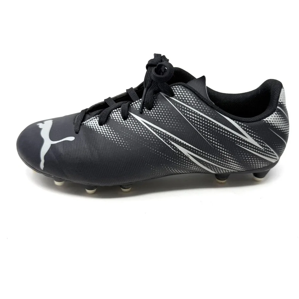 Puma Attancanto FG/AG Kids Soccer Cleats Black Silver 107480-01 Size 3.5Y